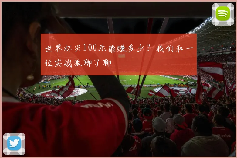 世界杯买100元能赚多少?我们和一位实战派聊了聊